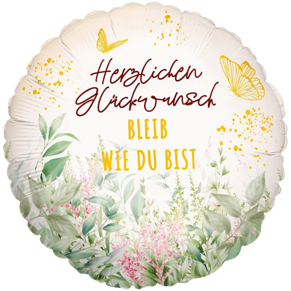 Folienballon - Motiv Herzlichen Glückwunsch Bleib...