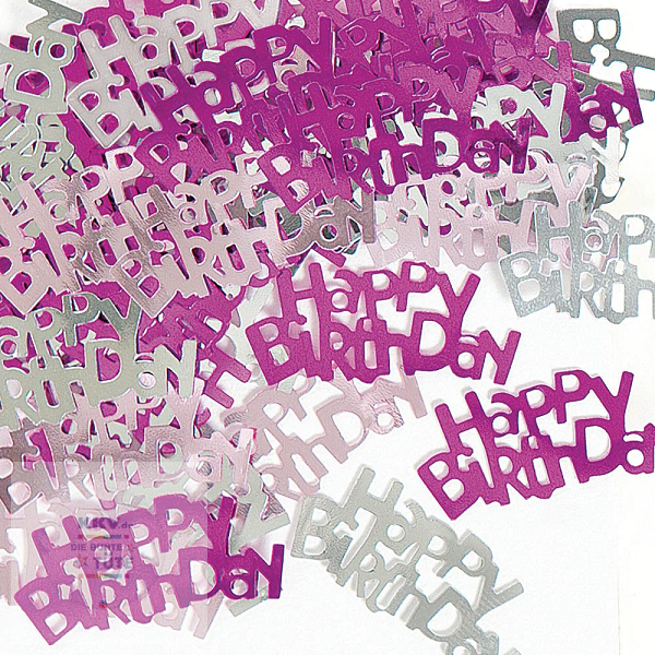 Happy Birthday Tortenaufsatz In Rosa – Set Mit Konfetti-Ballon, Fächerblumen & Schriftzug – Für Kuchen & Cupcakes