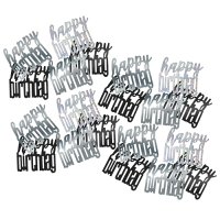 Konfetti Happy Birthday  Schwarz/Silber 14g