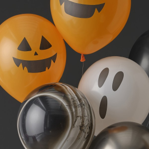 Latexballon-Set - Motiv Halloween Pumpkin - S - 28 cm /...