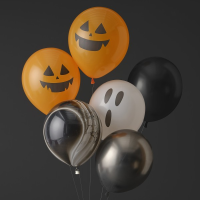 Latexballon-Set - Motiv Halloween Pumpkin - S - 28 cm / 0,02 m³