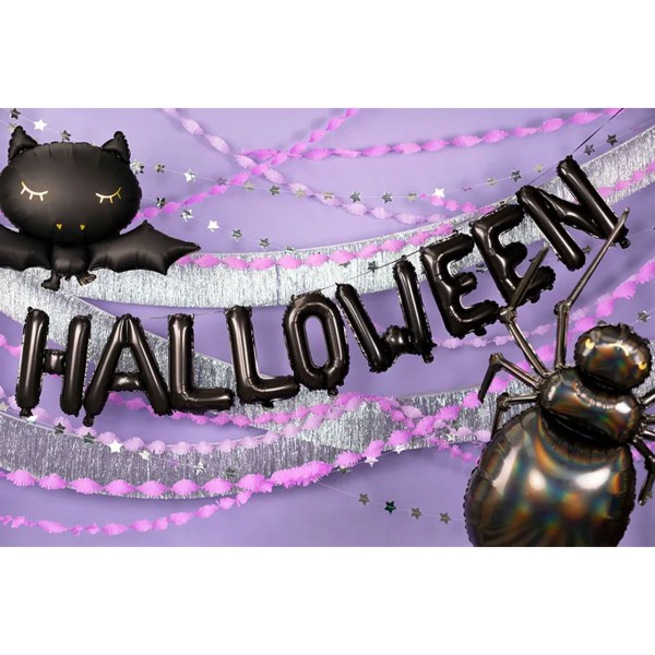 Folienballon - Schriftzug Halloween schwarz - 280 cm / Luft