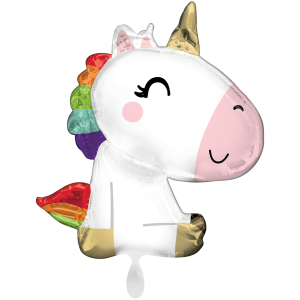 Folienballon - Figur Einhorn Sitting Satin - XXL -...