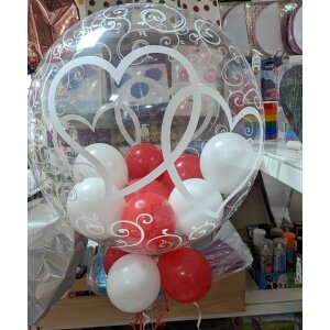 Geschenkballon - Bubble Hochzeit 8 Ballons Inside