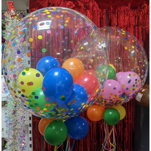Geschenkballon Bubble - incl. 8 Ballons Inside