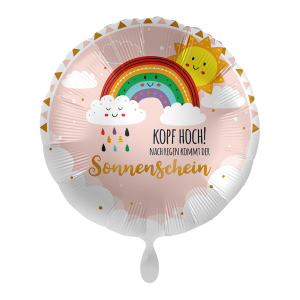 Folienballon - Motiv Kopf Hoch Sonnenschein - S - 43 cm /...