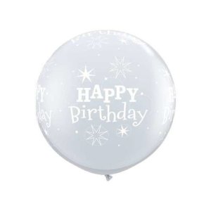Explosionsballon Happy Birthday Luftschlangen Transparent...