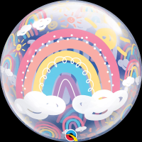 Single Bubble Ballon - Motiv Welcome Baby BOHO - XL - 56 cm / 0,04 m³ #2