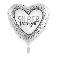 Folienballon - Motiv Silberhochzeit - S - 45 cm / 0,02 m³