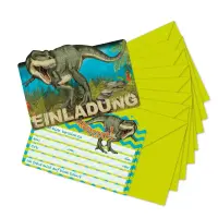 Einladungs-Set, T-Rex (8)