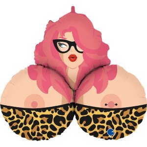 Folienballon - Figur Mrs B - XL - 66 cm / 0,07 m³