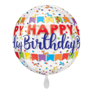 Folienballon - ORBZ Motiv Happy Birthday Banner Bash - XL...