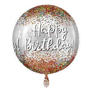 Folienballon - ORBZ Motiv Happy Birthday Sequins - XL -...