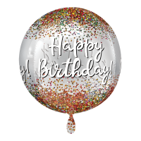 Folienballon - ORBZ Motiv Happy Birthday Sequins - XL - 50 cm / 0,05 m&sup3;