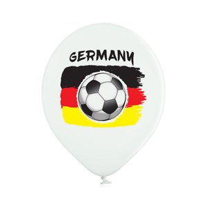 Latexballon - Motiv Fussball Germany - S - 30cm/0,02m²
