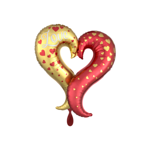 Folienballon - Figur Curvy Heart - XXL - 76cm/0,07m³
