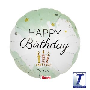Folienballon - Motiv Happy Birthday Türkis - S...