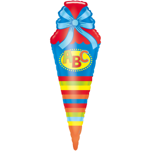 Folienballon - Figur Schultüte blaurot - XXL - 111...