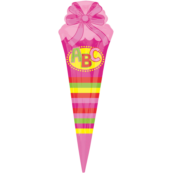 Folienballon - Figur Schultüte rosapink - XXL - 111...