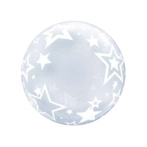 Geschenkballon - Bubble Konfigurator Stars- mit Text-...