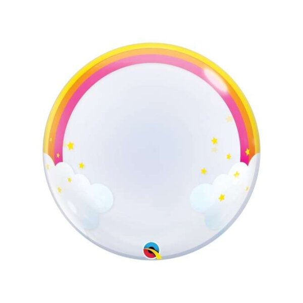 Geschenkballon - Bubble Konfigurator Regenbogen- mit Text- ohne Geld- 4-8 Ballons