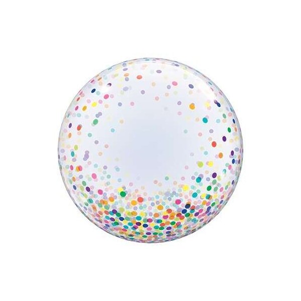Geschenkballon - Bubble Konfigurator Konfetti Bunt- ohne Text- ohne Geld- 4-8 Ballons