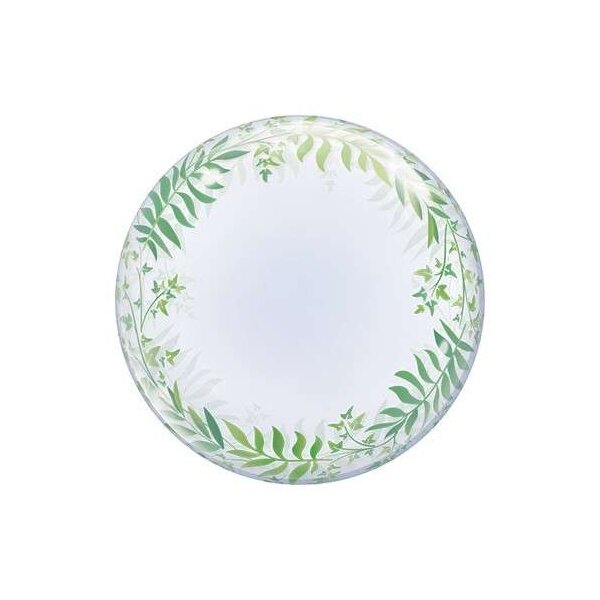 Geschenkballon - Bubble Konfigurator Elegant Greenery- ohne Text- ohne Geld- 1 Ballon