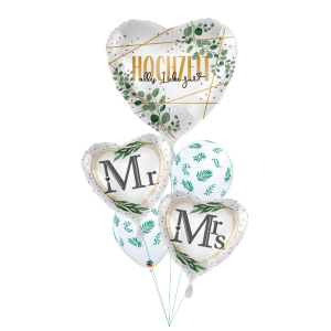 Folienballon Botanic Mr and Mrs - XXL - 71cm/0,055m³