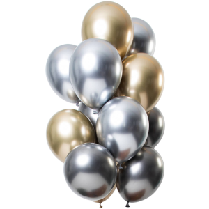 Latexballon - Mirror Effect Onyx - 33 cm / 0,02m³ -...