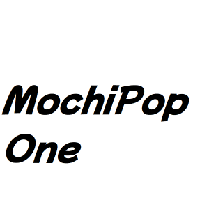 Schrift 4. Mochi Pop One