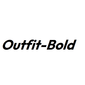 Schrift 5. Outfit-Bold