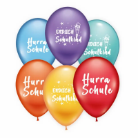 Latexballon-Set - Motiv Endlich Schulkind - S - 28 cm / 0,02 m³ (6)