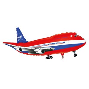 Folienballon - Figur Flugzeug - XXL - 74 cm / 0,07 m&sup3;