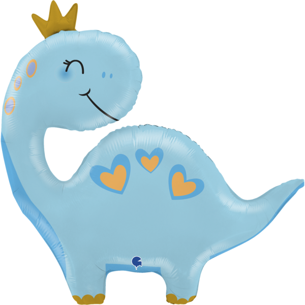 Folienballon - Figur Blue Dino - XXL - 71cm/0,07m³