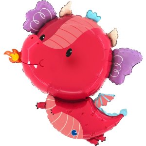 Folienballon - Figur Drache Lustig - XXL - 74cm/0,07m³