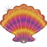 Folienballon - Figur Seemuschel Glitzer - XXL - 76 cm / 0,07 m³