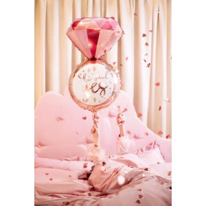 Folienballon - Figur Ring She said yes - XXL - 74 cm /...