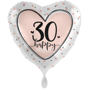 Folienballon - Motiv Lovely Birthday 30 - XXL -...