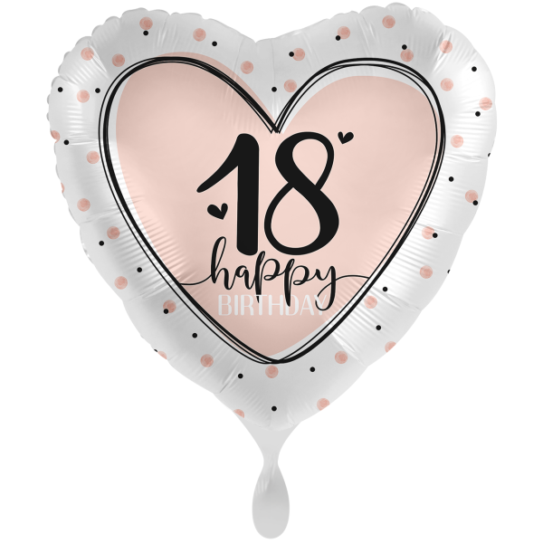 Folienballon - Motiv Lovely Birthday 18 - XXL -...