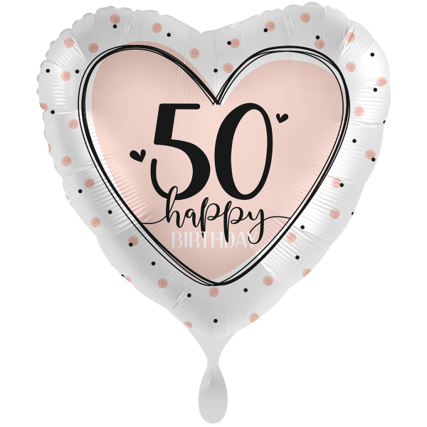 Folienballon - Motiv Lovely Birthday 50 - XXL -...