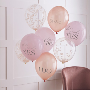Ballon-Set - She said yes (8) - (Latex)