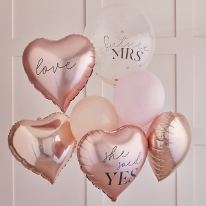 Ballon-Set - She said yes (8) - (Latex)