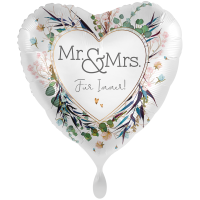 Folienballon - Motiv Mr. & Mrs. Für immer - S / XXL - 43 / 71 cm