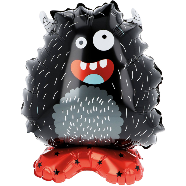 Folienballon - Figur Monster - S - 40 cm / Luft [Schwarz]
