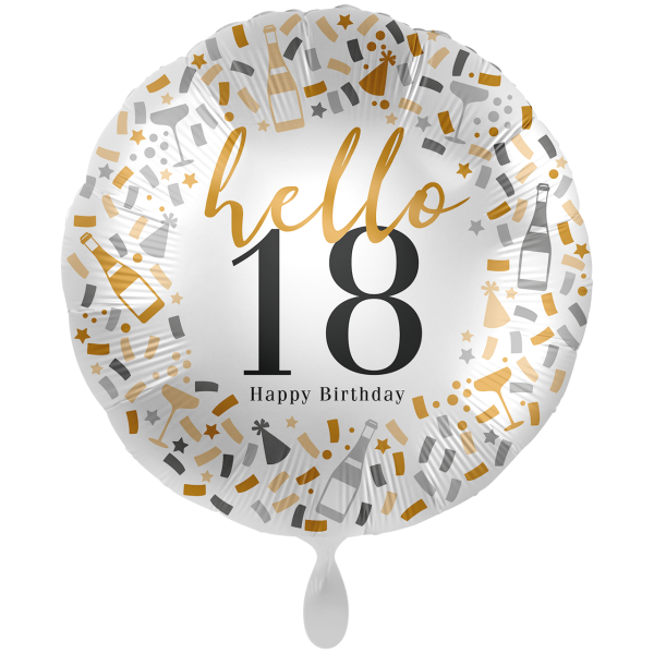 Folienballon - Motiv Hello 18 - XXL - 71 cm / 0,07 m³