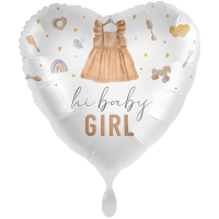Folienballon - Motiv hi baby Girl - XXL - 71 cm / 0,07 m³