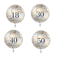 Folienballon - Motiv Hello 18 / 30 / 40 / 50 - XXL - 71 cm / 0,07 m³