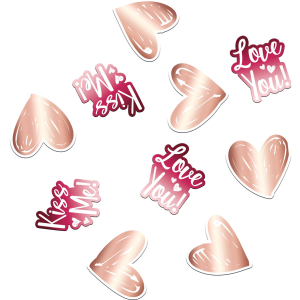 Tischkonfetti - Ombre Love - 45 Stück