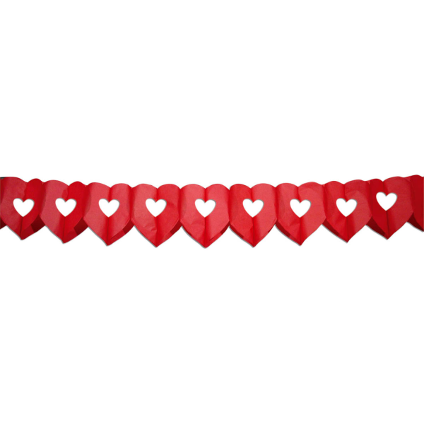 Girlande - Herzen rot - 6 m