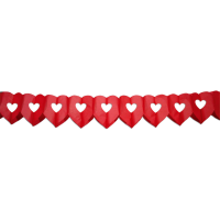 Girlande - Herzen rot - 6 m